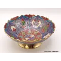 Grand bol d'offrande laiton émaillé 19 cm plusieurs coloris - Bols d'offrandes bouddhistes