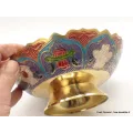 Grand bol d'offrande laiton émaillé 19 cm plusieurs coloris - Bols d'offrandes bouddhistes
