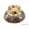 Grand bol d'offrande laiton émaillé 19 cm plusieurs coloris Bols d'offrandes bouddhistes GBOL1