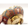Grand bol d'offrande laiton émaillé 19 cm plusieurs coloris Bols d'offrandes bouddhistes GBOL1