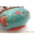 Théière tibétaine en pierres turquoise et corail Artisanat tibétain bouddhiste TH1