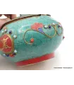 Théière tibétaine en pierres turquoise et corail - Artisanat tibétain bouddhiste