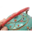 Théière tibétaine en pierres turquoise et corail - Artisanat tibétain bouddhiste