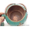 Théière tibétaine en pierres turquoise et corail Artisanat tibétain bouddhiste TH1