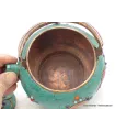 Théière tibétaine en pierres turquoise et corail - Artisanat tibétain bouddhiste