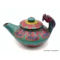 Théière tibétaine Dragon en fonte - Artisanat tibétain bouddhiste