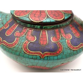 Théière tibétaine Dragon en fonte Artisanat tibétain bouddhiste TH3