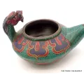 Théière tibétaine Dragon en fonte - Artisanat tibétain bouddhiste