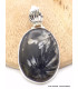 Pendentif argent Chrysanthème bélière feuille Pendentifs pierres naturelles GH11.2