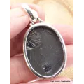 Pendentif argent Chrysanthème bélière feuille - Pendentifs pierres naturelles