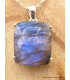 Pendentif Labradorite bleue facettée rectangulaire qualité AAA Pendentifs pierres naturelles AW60.2