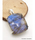 Pendentif Labradorite bleue facettée rectangulaire qualité AAA Pendentifs pierres naturelles AW60.2