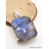 Pendentif Labradorite bleue facettée rectangulaire qualité AAA Pendentifs pierres naturelles AW60.2