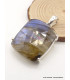 Pendentif Labradorite bleue facettée rectangulaire qualité AAA Pendentifs pierres naturelles AW60.2