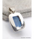 Pendentif Calcédoine bleue rectangulaire style ancien Pendentifs pierres naturelles AW67.1