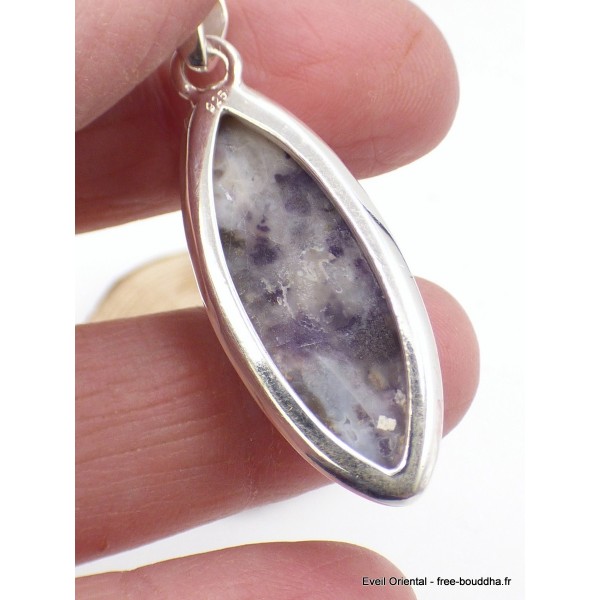 Pendentif marquise Opale flamme violette Bijoux en Opales AW114