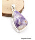 Pendentif marquise Opale flamme violette asymétrique Bijoux en Opales AW114.2