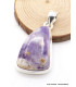 Pendentif marquise Opale flamme violette asymétrique Bijoux en Opales AW114.2