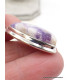 Pendentif marquise Opale flamme violette asymétrique Bijoux en Opales AW114.2