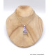 Pendentif marquise Opale flamme violette asymétrique Bijoux en Opales AW114.2