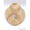 Pendentif marquise Opale flamme violette asymétrique Bijoux en Opales AW114.2