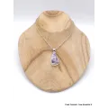Pendentif marquise Opale flamme violette asymétrique - Bijoux en Opales