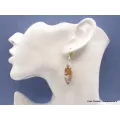 Boucles d'oreilles Jaspe Brecchia marquise - Bijoux en Jaspe
