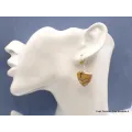 Petites Boucles d'oreilles Jaspe Brecchia triangulaires - Bijoux en Jaspe