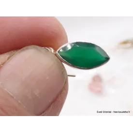 Boucles d'oreilles marquise Onyx vert facetté - Boucles d'oreilles en pierres naturelles