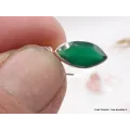 Boucles d'oreilles marquise Onyx vert facetté - Boucles d'oreilles en pierres naturelles