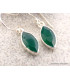 Boucles d'oreilles marquise Onyx vert facetté Boucles d'oreilles en pierres AW83