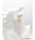 Boucles d'oreilles Citrine brute serties griffes Boucles d'oreilles en pierres AW84