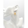 Boucles d'oreilles Citrine brute serties griffes Boucles d'oreilles en pierres AW84