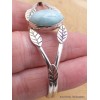 Bracelet Jonc en larimar motif feuilles Bijoux en Larimar AW28.1