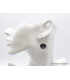 Boucles d'oreilles Hypersthène rondes Boucles d'oreilles en pierres AW92