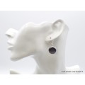 Boucles d'oreilles Hypersthène rondes Boucles d'oreilles en pierres AW92
