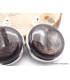 Boucles d'oreilles Hypersthène rondes Boucles d'oreilles en pierres AW92
