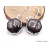 Boucles d'oreilles Hypersthène hexagonales Boucles d'oreilles en pierres AW92.1