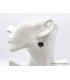 Boucles d'oreilles Hypersthène hexagonales Boucles d'oreilles en pierres AW92.1