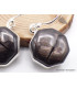Boucles d'oreilles Hypersthène hexagonales Boucles d'oreilles en pierres AW92.1
