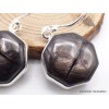 Boucles d'oreilles Hypersthène hexagonales Boucles d'oreilles en pierres AW92.1