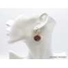 Boucles d'oreilles rondes en Bauxite Bijoux en Bauxite AW93