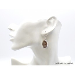 Boucles d'oreilles pendantes Jaspe Astéroïde Bijoux en Jaspe AW97