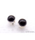 Clous d'oreilles Black Star Diopside ronde ou ovale Boucles d'oreilles en pierres AW99