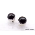 Clous d'oreilles Black Star Diopside ronde ou ovale - Boucles d'oreilles en pierres naturelles