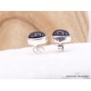 Clous d'oreilles Black Star Diopside ronde ou ovale Boucles d'oreilles en pierres AW99