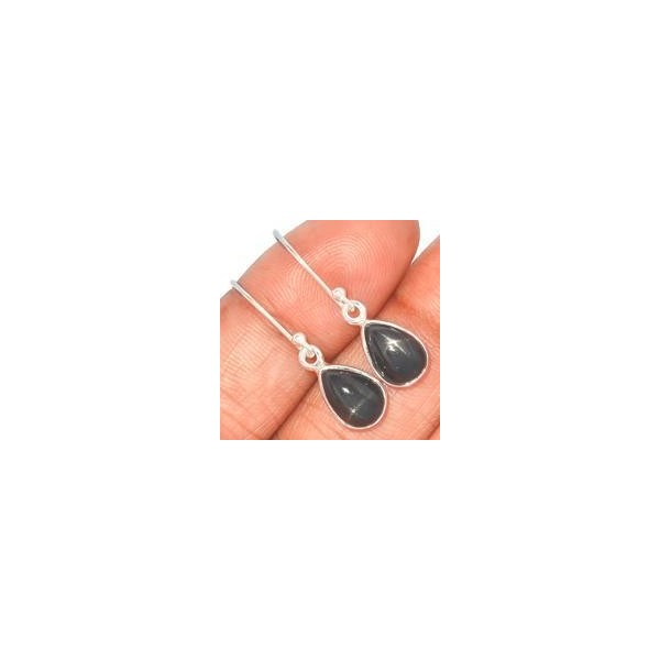 Clous d'oreilles Black Star Diopside ronde ou ovale Boucles d'oreilles en pierres AW99