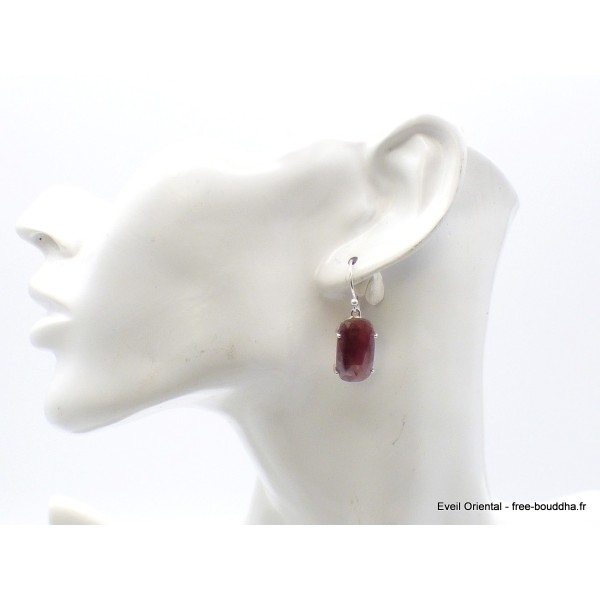 Boucles d'oreilles Saphir mixte africain facetté Boucles d'oreilles en pierres AW101