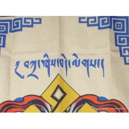 Tenture tibétaine Noeud sans fin coton épais Tentures tibétaines Bouddha TENCE2