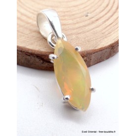 Pendentif Opale Ethiopienne facettée jaune orange Pendentifs pierres naturelles AW105.1